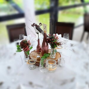 Blumenstyling Inge Daser - Hochzeit Tischschmuck